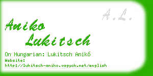 aniko lukitsch business card